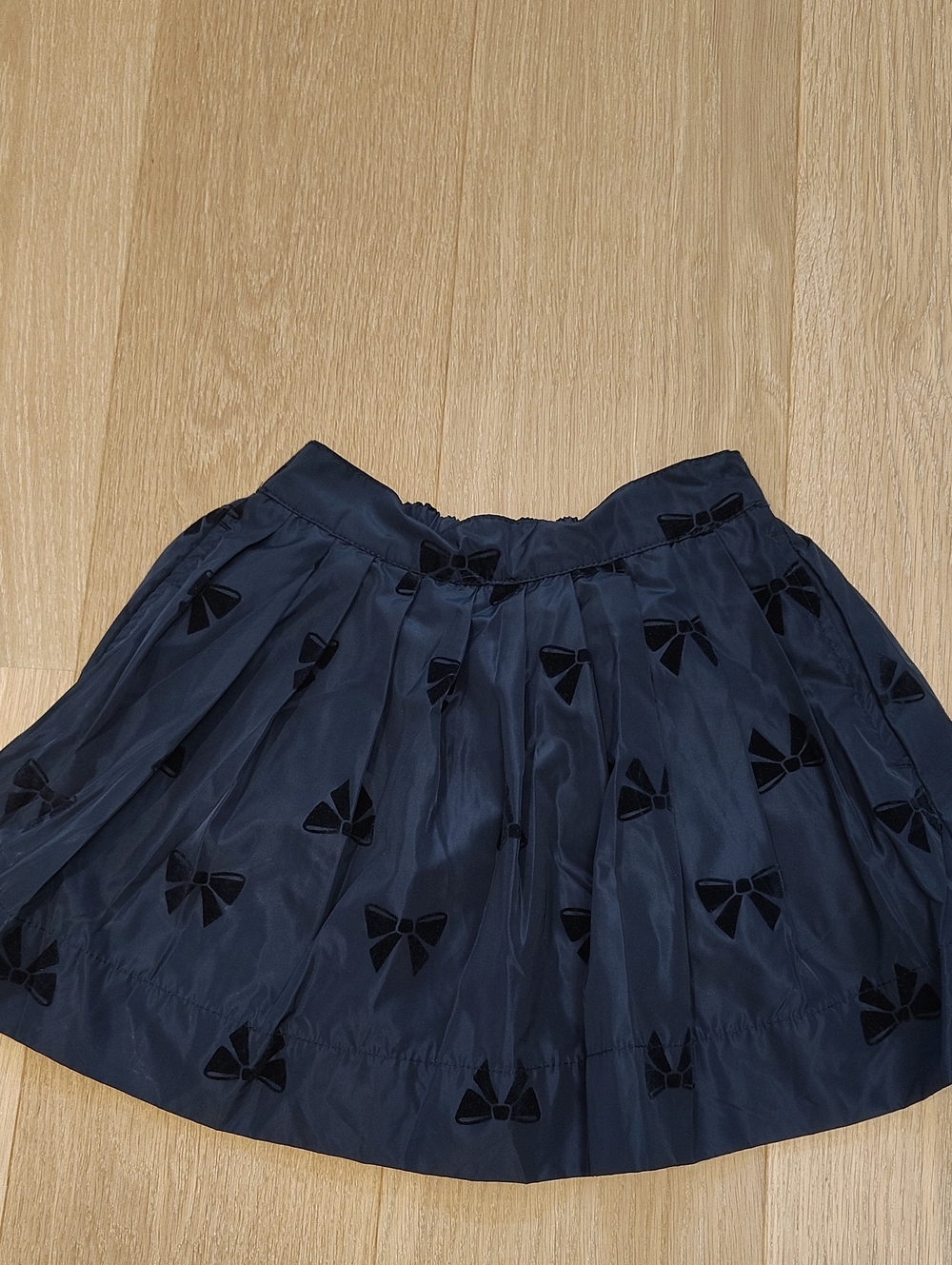 Joe Fresh Navy Bow-Print Circle Skirt